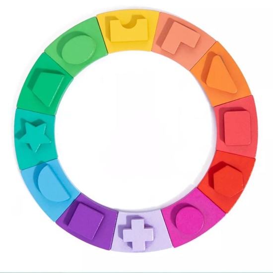 εκπαιδευτικό ξύλινο ρολόι puzzle, HOYE CRAFTS εκπαιδευτικό ξύλινο ρολόι puzzle