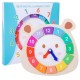 εκπαιδευτικό ξύλινο ρολόι puzzle, HOYE CRAFTS εκπαιδευτικό ξύλινο ρολόι puzzle