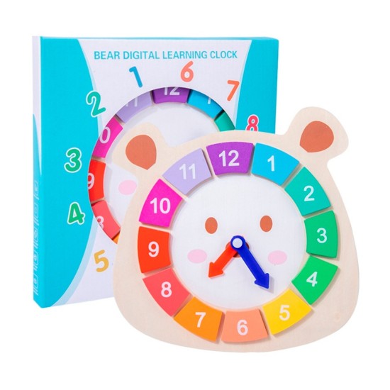 εκπαιδευτικό ξύλινο ρολόι puzzle, HOYE CRAFTS εκπαιδευτικό ξύλινο ρολόι puzzle